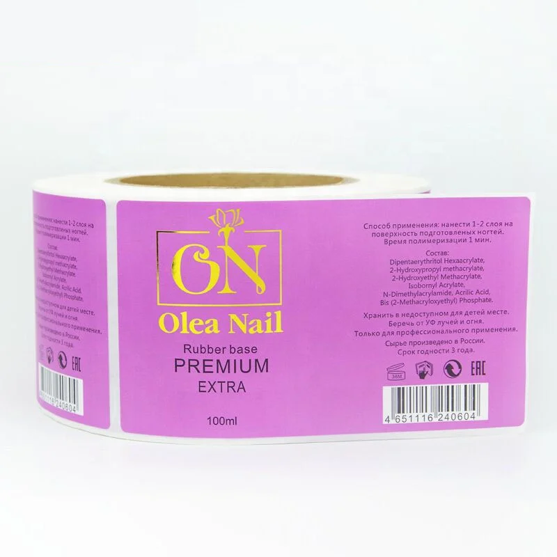 Custom Self Adhesive Waterproof Cosmetic Labels Sticker For Hair Shampoo And Container Products