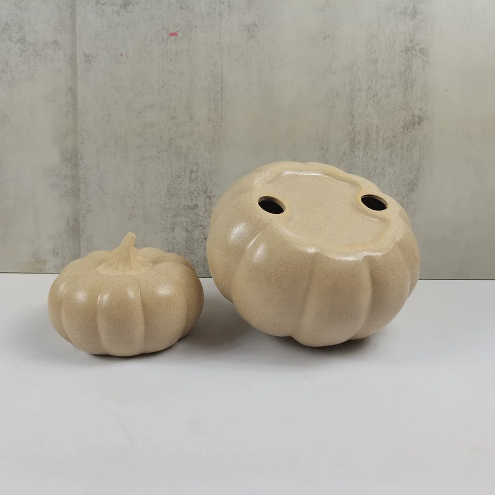 Nordic Art Deco Design Ceramic Pumpkin Home Decor Little Halloween Desktop Ornament Portrait Pattern