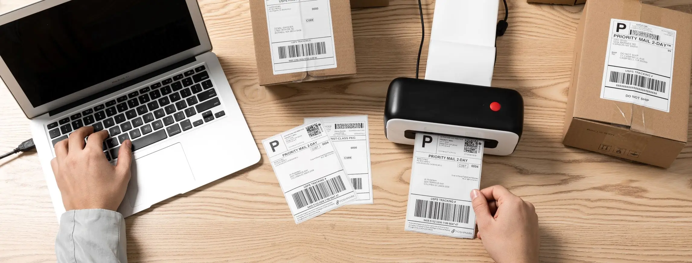 AM-246S High Quality Cheap 4x6 Thermal Shipping Label Printer Supports FedEx UPS Amazon eBay
