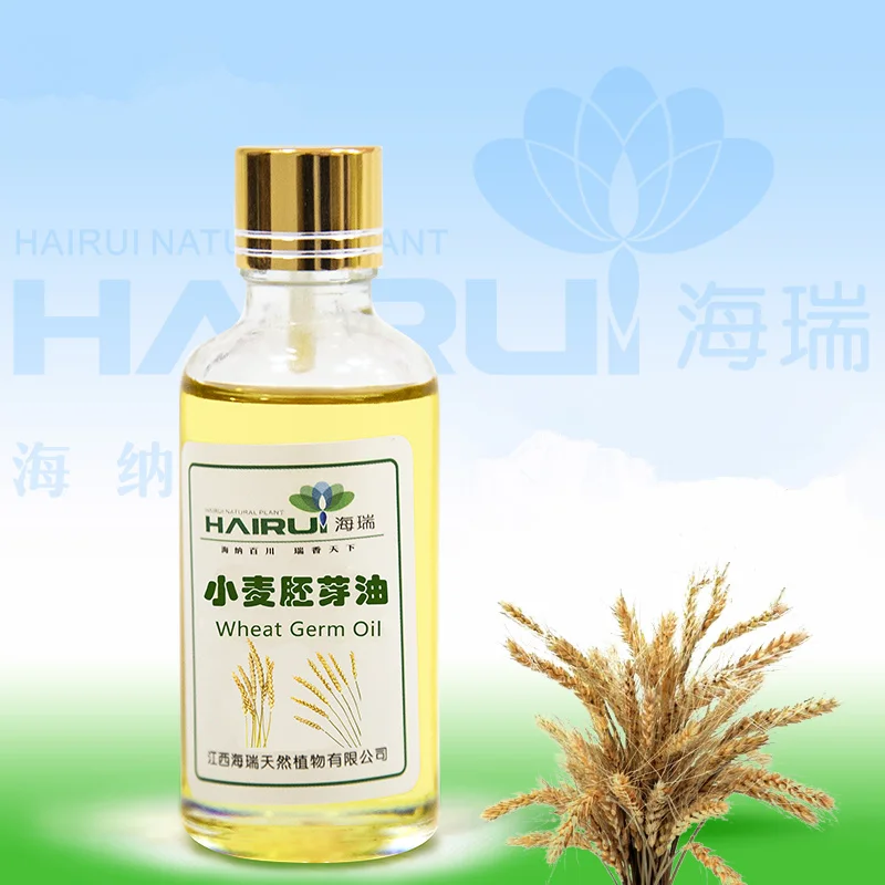 Cold pressed pure organic wheatgerm oil for skin care