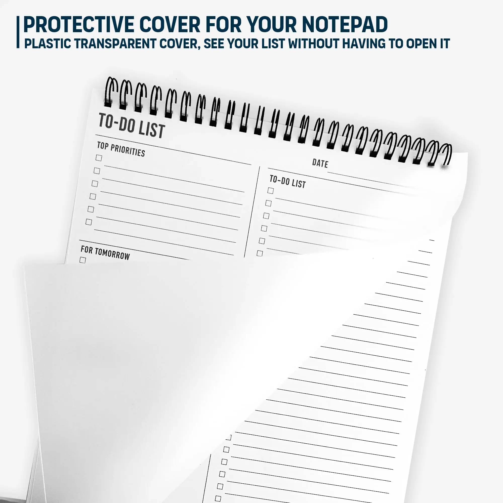 Spiral Daily Planner Notebook 8.5 x 11 Inch Task List Organization Agenda Pad To Do List Notepad