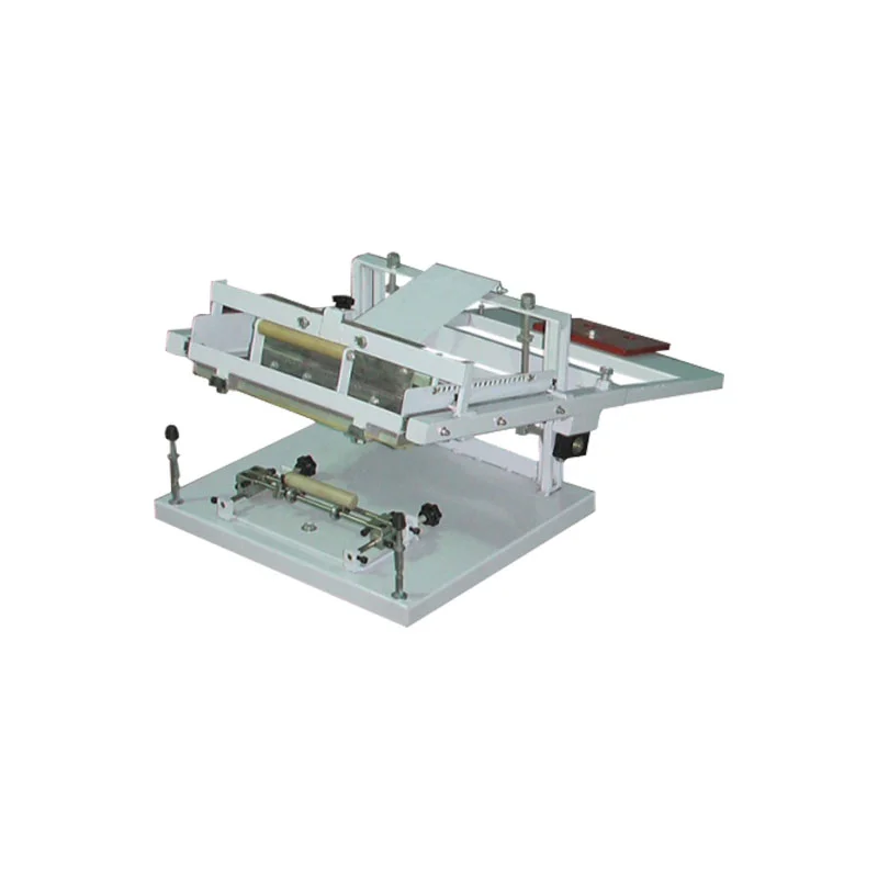 Mini manual cylindrical Operating Curved screen printing machine for Wine bottle/cosmetic bottle/pen