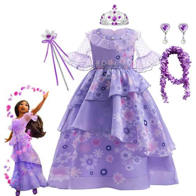 Birthday Party Madrigal Costume Kids Prom Gowns Girls Encanto Charm Dresses Carnival Summer New Children Princess Mirabel Dress