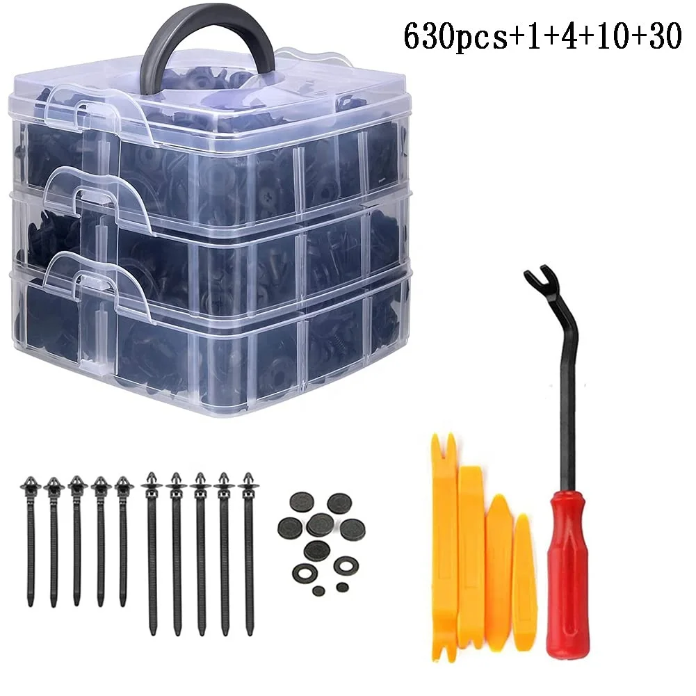 715/760/645/620/730/795 pcs Car Retainer Clips Plastic Fasteners Kit