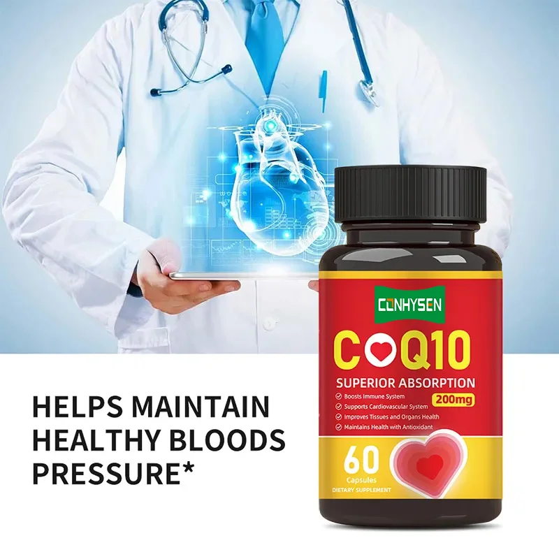 Private Label Heart Health And Maintain Bloods Pressure Cellular Energy Dietary Supplement COQ10 Capsules