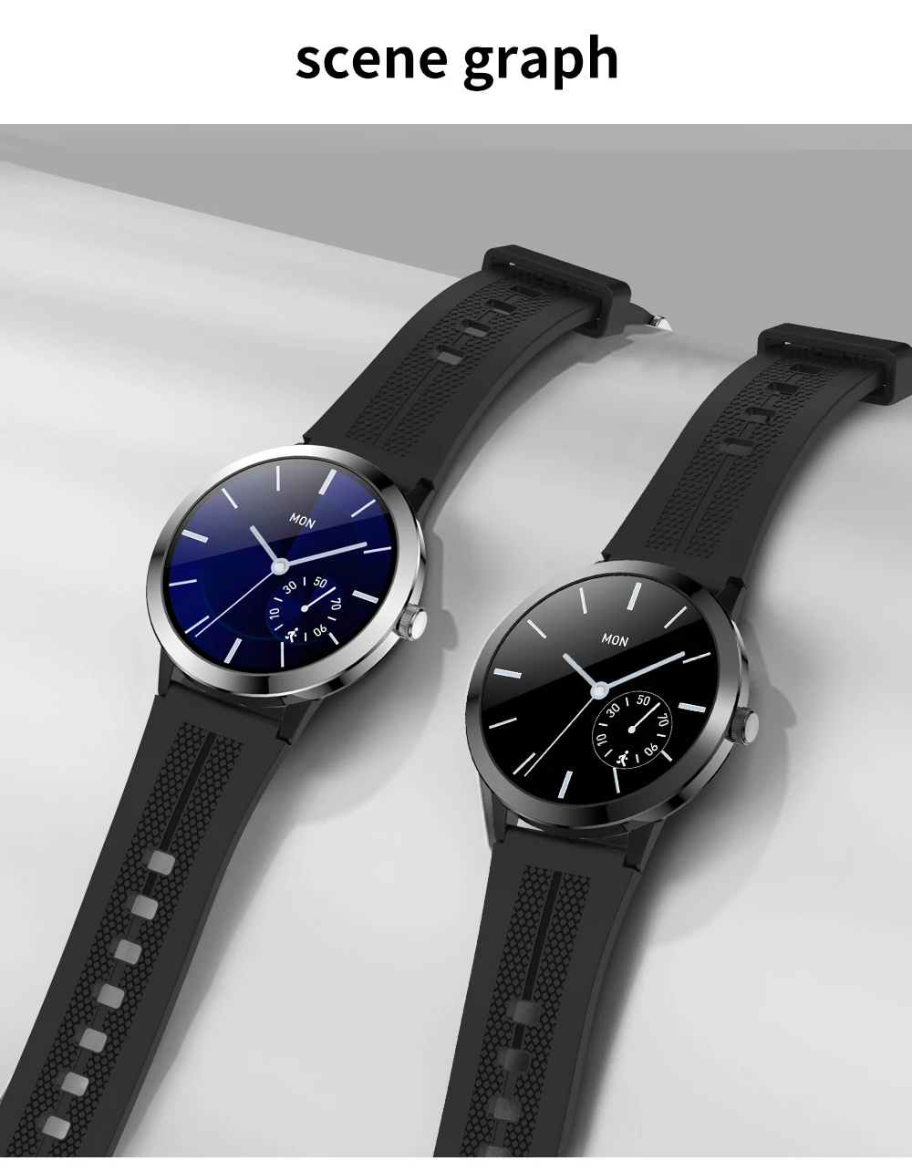 Sport T6 Wrist Round Screen Watch Reloj Smart Watch T6 1.32Inch Smartwatch For Men Women