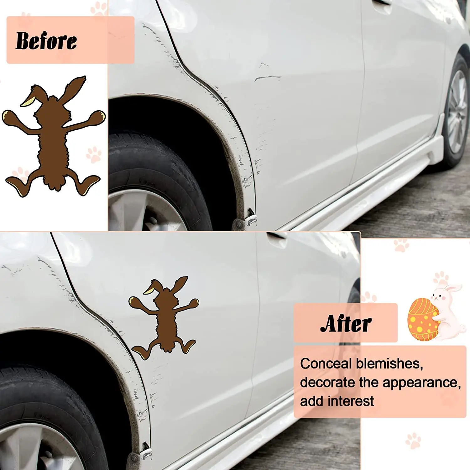 Funny Vinyl Dent Fix Car Decal Wile E Coyote Sticker Hitting Wall Decal Splat Graphic Car Decal Truck Window Stickers