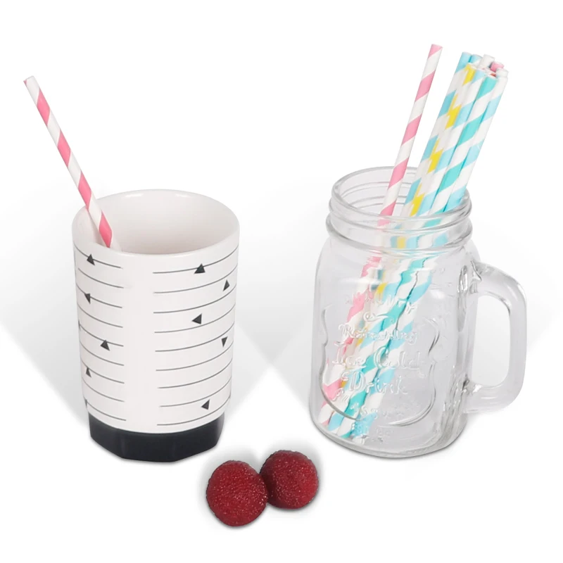 Leatch environmental  biodegradable protection paper Straw, support private custom Straw, kraft paper straw