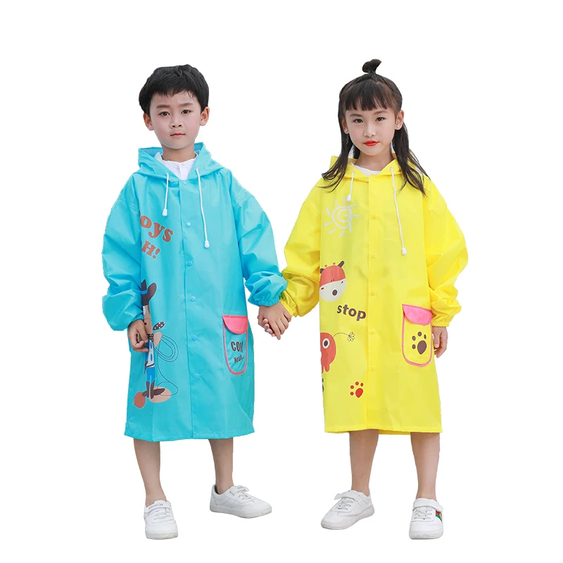 Most Popular Multiple Colour Fashion Baby Raincoat Kids with Cartoon Pattern