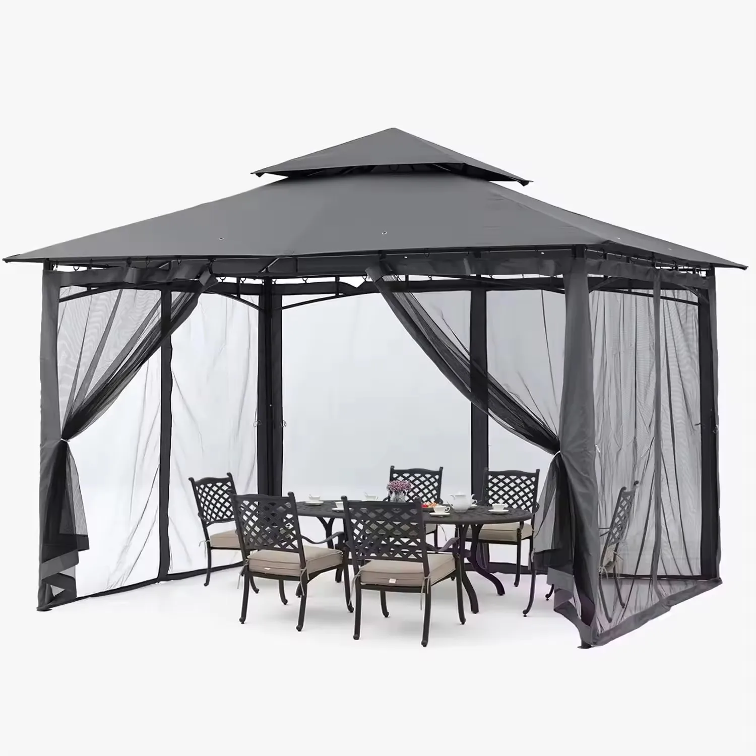 Hot selling Courtyard Garden Outdoors Tent Easy to Open Folding Tents Waterproof iron Gazebo Outdoor