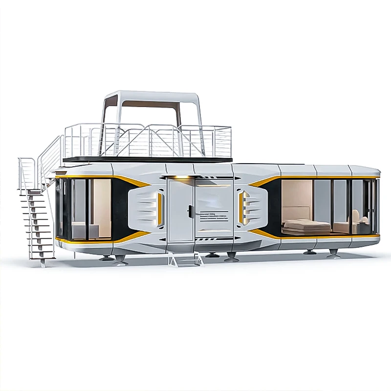 Manufacturer Hot Selling Prefab Cabins Rotproof Fireproof Aluminum Material Customized Futuristic Houses for Vacations