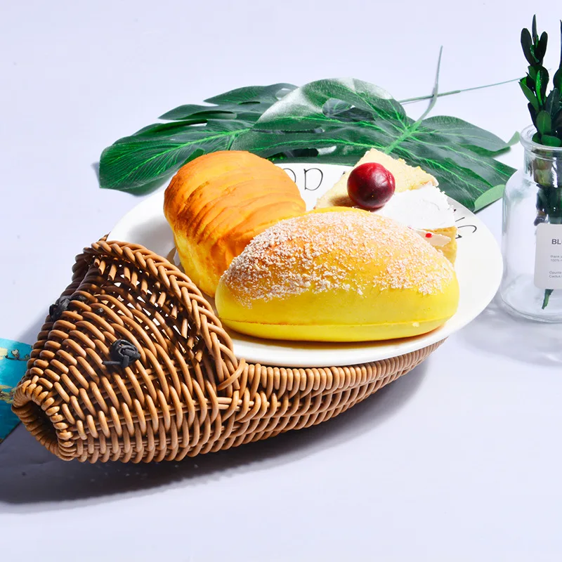 Hot selling modern wicker storage Cartoon Fish Snacks Fruit Rattan Basket Gift