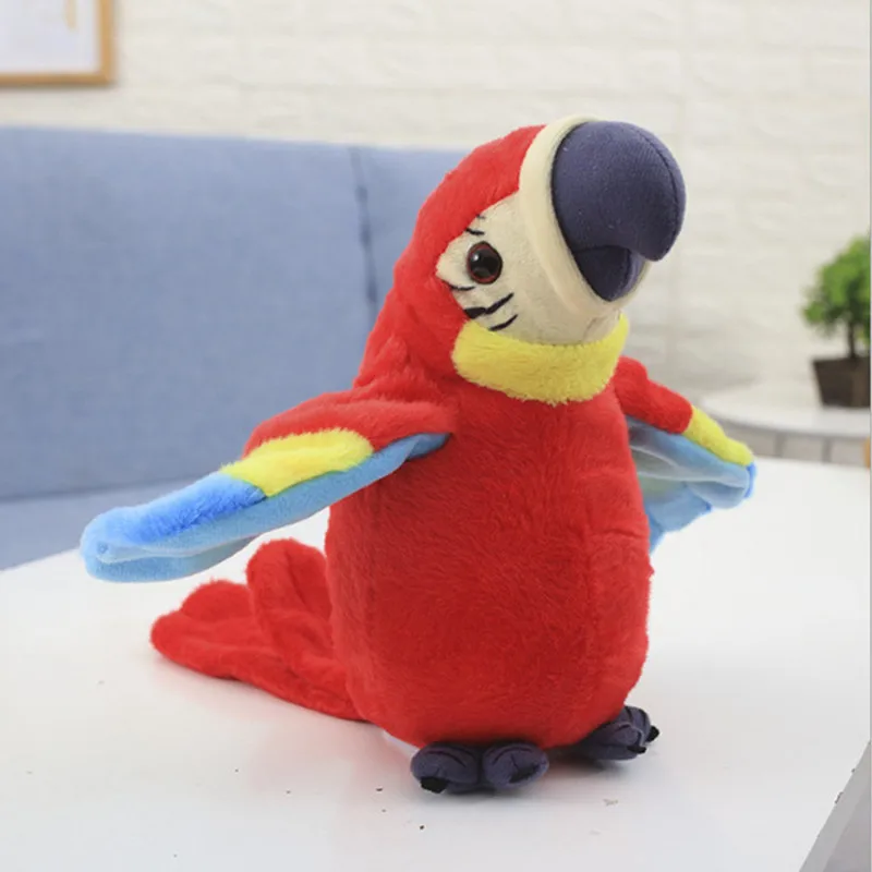 New creative talking parrot cute animal plush toy parrot electric plush doll
