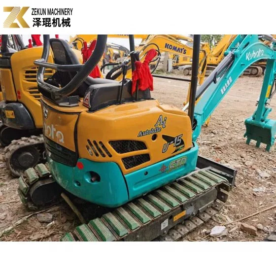 Mini Diesel Digger With Rubber Track Used 1.5 Ton Kubota U15 Excavator U-15