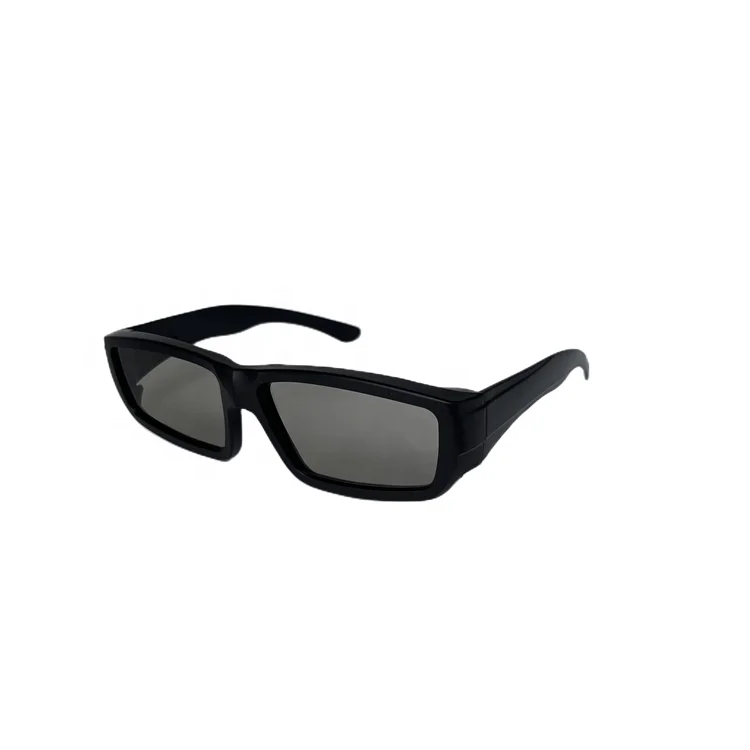 Black Frame Plastic Passive Anaglyph Circular Polarized 3D Glasses For 3D Movies.