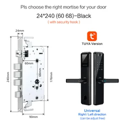 Wholesale Safety Electronic Automatic Tuya App Smart Door Lock with Camera