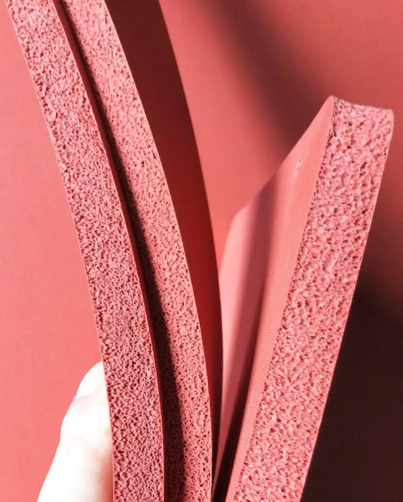 
High temperature resistant cellular rubber sheet products 