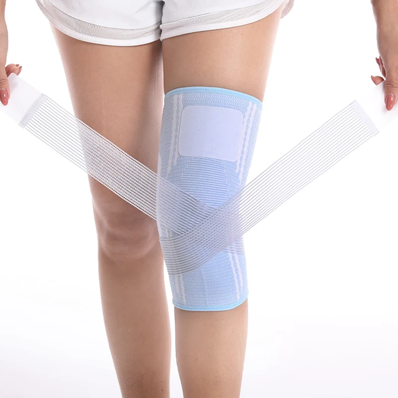 Customized Logo Sports Knee Pad Lifting Knee Pads Silicone Safety Compression Yoga Knee Brace Support