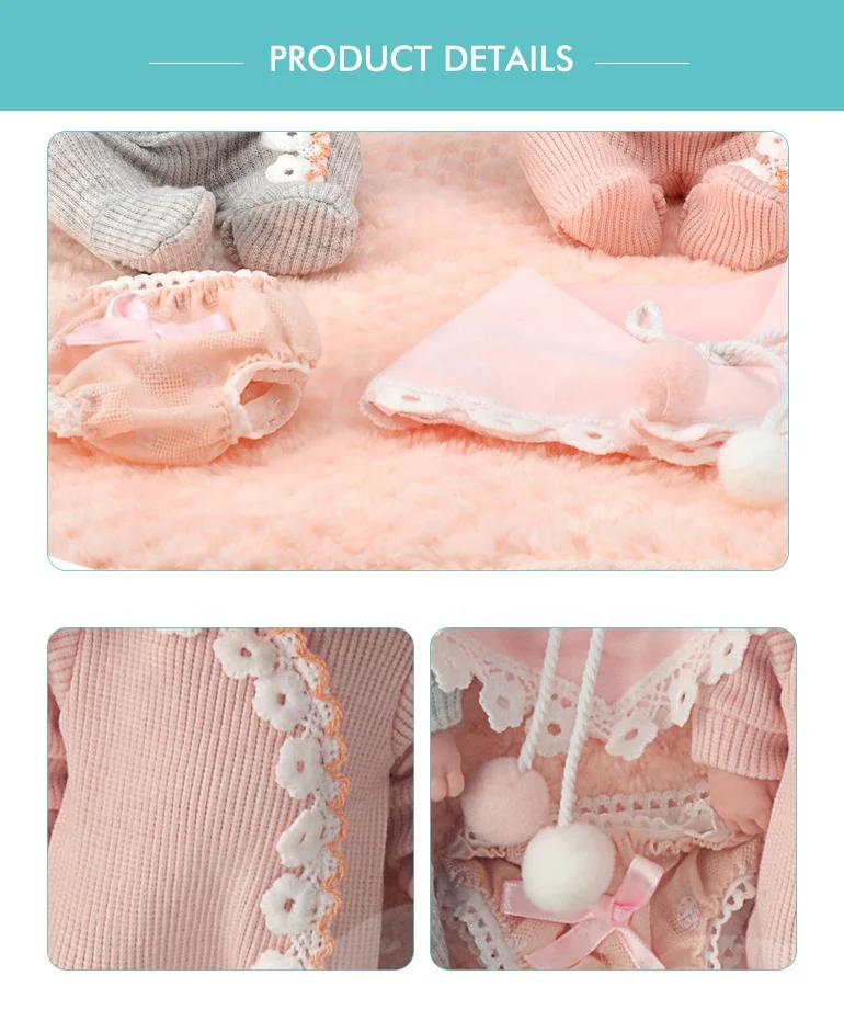 8 Inch Weighted Alive Doll Toys Real Looking Vinyl Reborn Baby Dolls For Girls Age 18M+