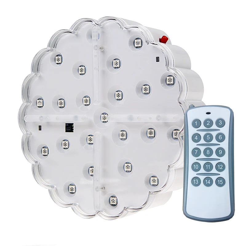 China wholesale New product hot Wedding Supplies 6 inch RF remote controlled table centerpieces led base light for Events