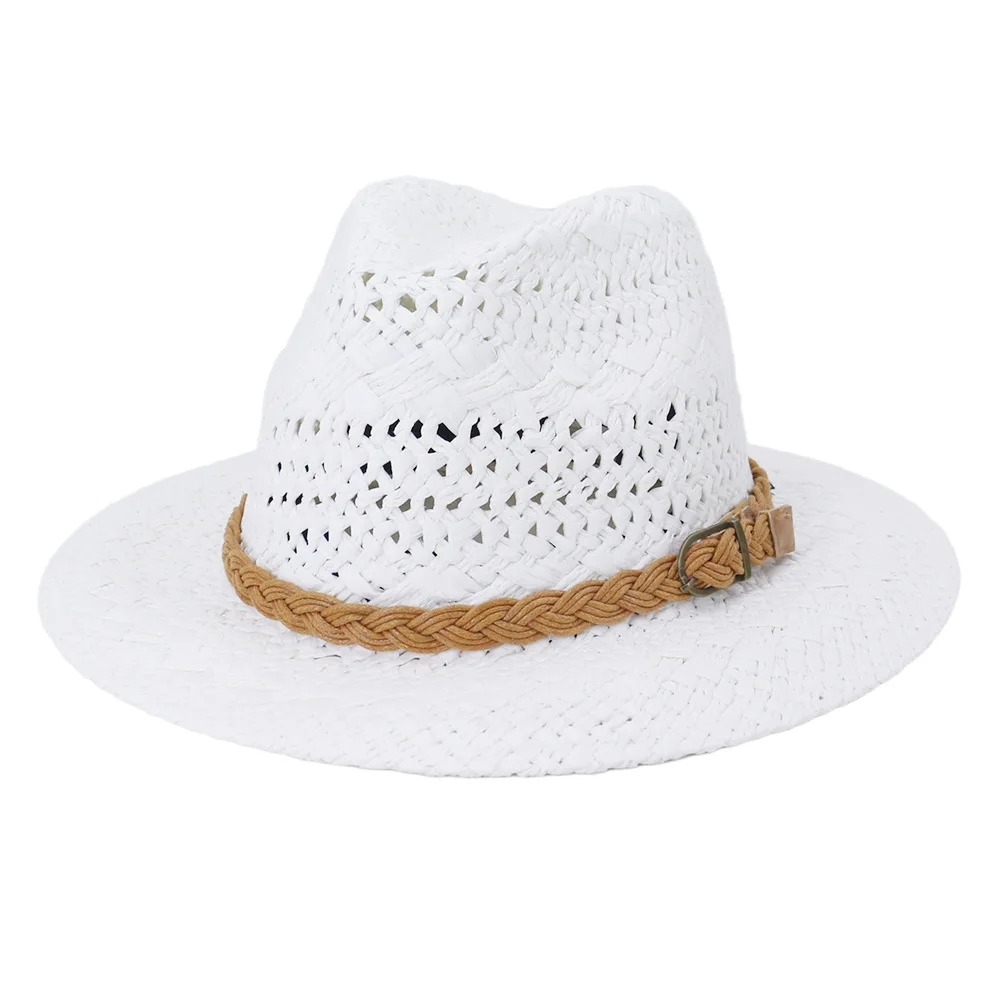 Пляжная соломенная шляпа унисекс, Панама от солнца, модная уличная шапка, лето-осень, 2022
