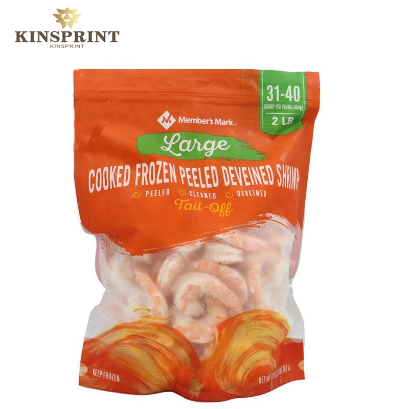 Food Grade Customized Printing Vacuum Storage Frozen Packing Seafood Packaging Bag For Fish Fillet Salted Meat