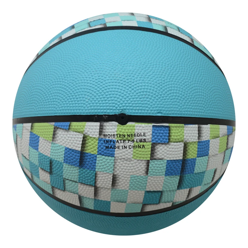 Size 7 factory price rubber basketball ball wholesale with custom logo printing