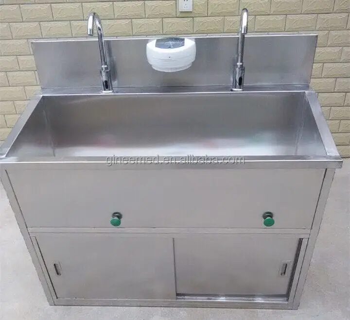 Ginee medical hospital scrub sink double stations medical hand sink Operating Room With Knee Hand  Medical  Sink