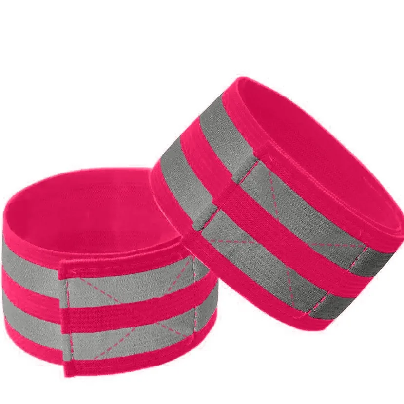 Factory Warning Armband Outdoor Safety Bicycle Pants Hand Leg Sport Reflective Tape Strap For Night Jogging Walking Biking Cycli