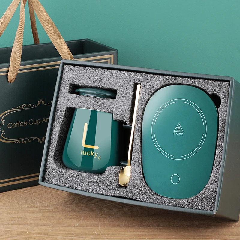 
2020 new fashion gift 55 degree warm cup creative intelligent constant temperature ceramic mug 