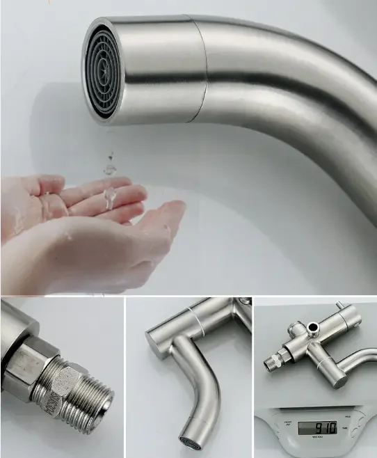 SUS304 Cold Water Shower System Shower Faucets Sets Complete with 3-way Shower Valve and Trim Kit Brushed Stainless Steel Modern