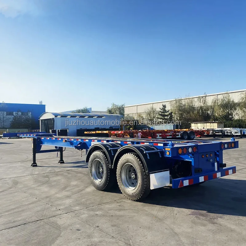 Factory Direct Supply New Lightweight DOT Compliant 20ft 40ft Steel Skeleton Semi-Trailer Truck Trailers Flexible Iron Container
