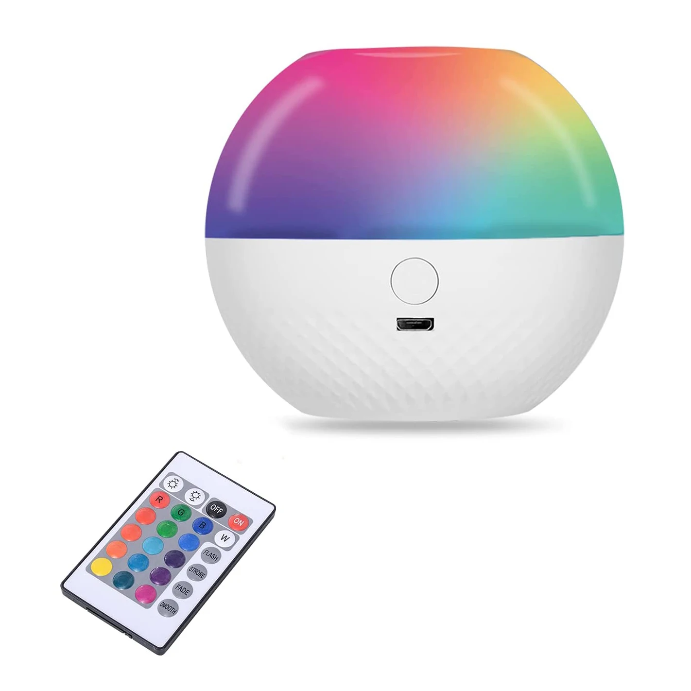 HOMIFINE Touch Control LED Night Light Lamp Remote Rechargable Smart Table Night Lamp with Color Changing RGB