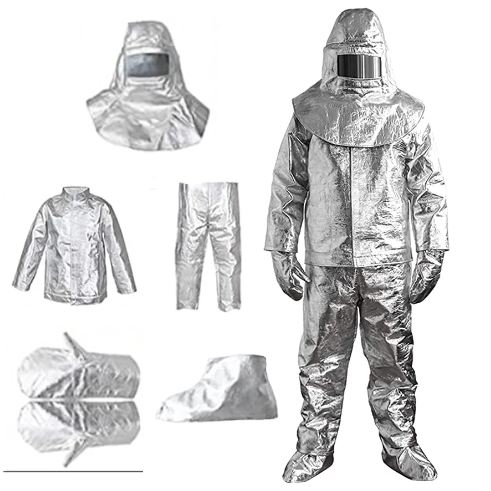 1000 degree fireman suit Heat Resistance  aluminum foil professional fire entry suit