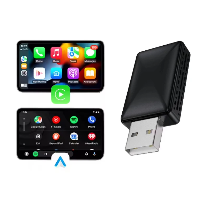CarPlay Ai Box adapter car wireless for Factory car screen Plug and Play Wired to wireless  USB Car Play Dongle