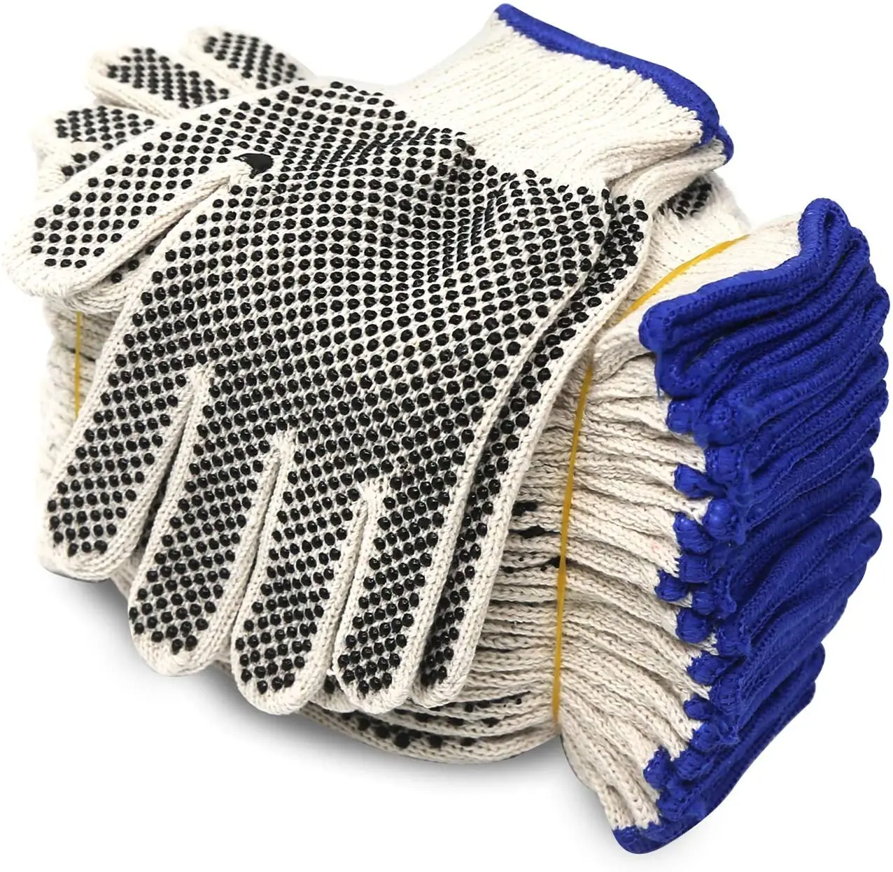 double side pvc dotted glove cotton work gloves
