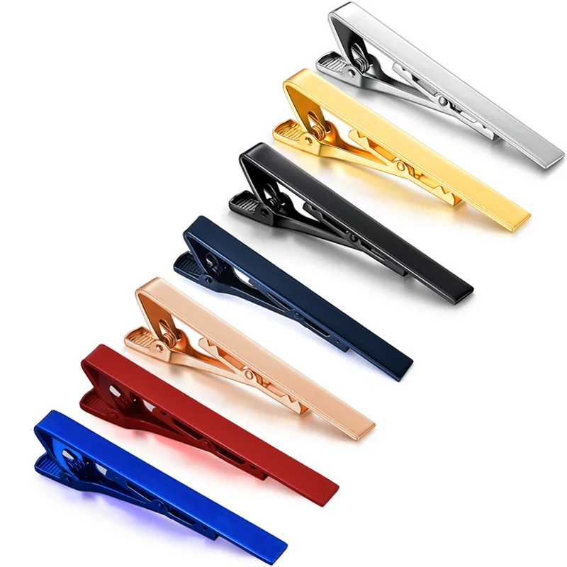 Wholesale Tie Clip Custom Metal Silver Black Gold Simple Blank Tie Bar Tie Pin for Men