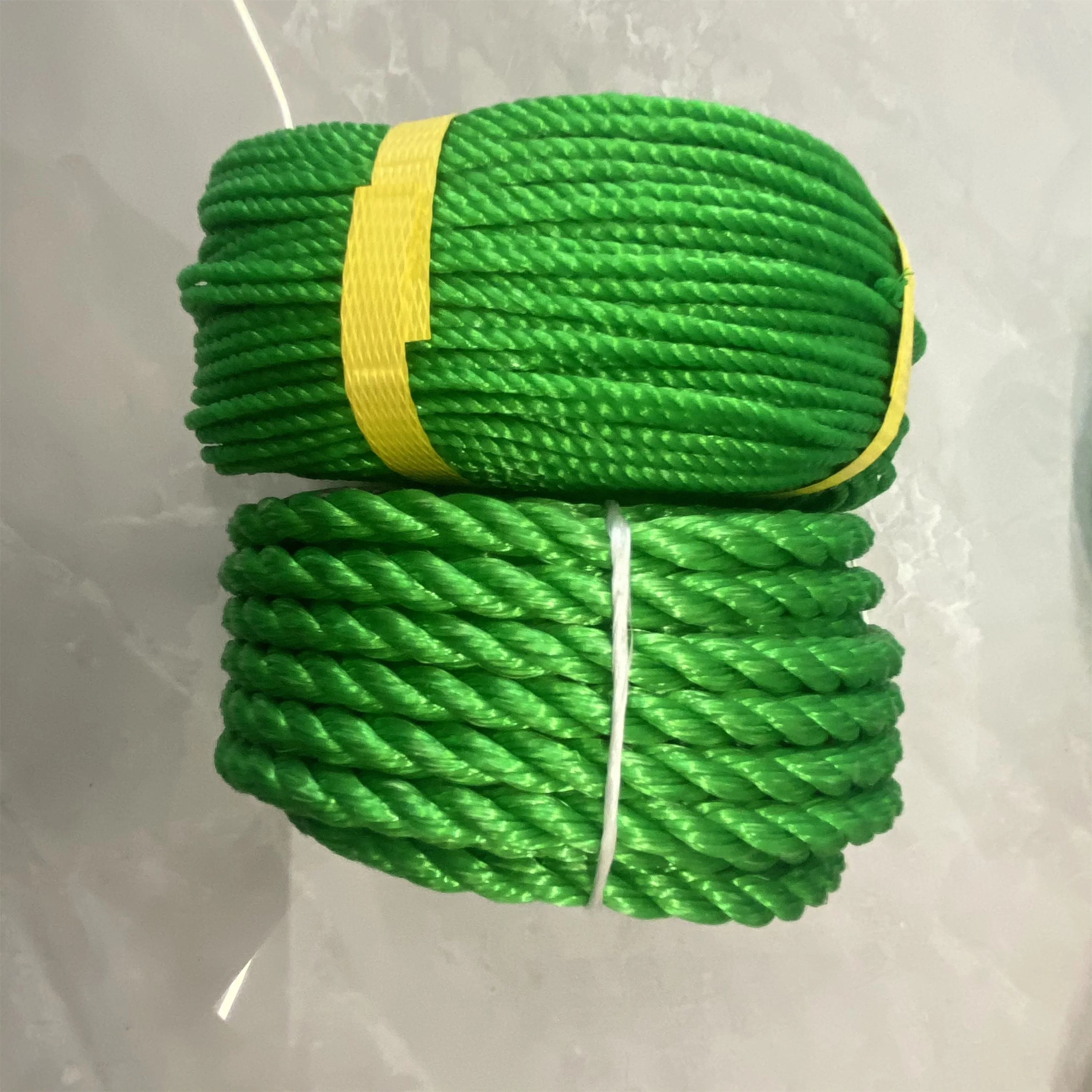 Green PE twist rope 3strands PE rope