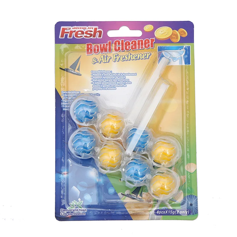 Bathroom cleaners nettoyant pour wc 5 ball flush  Cleaner Block Hanging Toilet   Toilet Cleaning Balls for Deodorizer Toilet