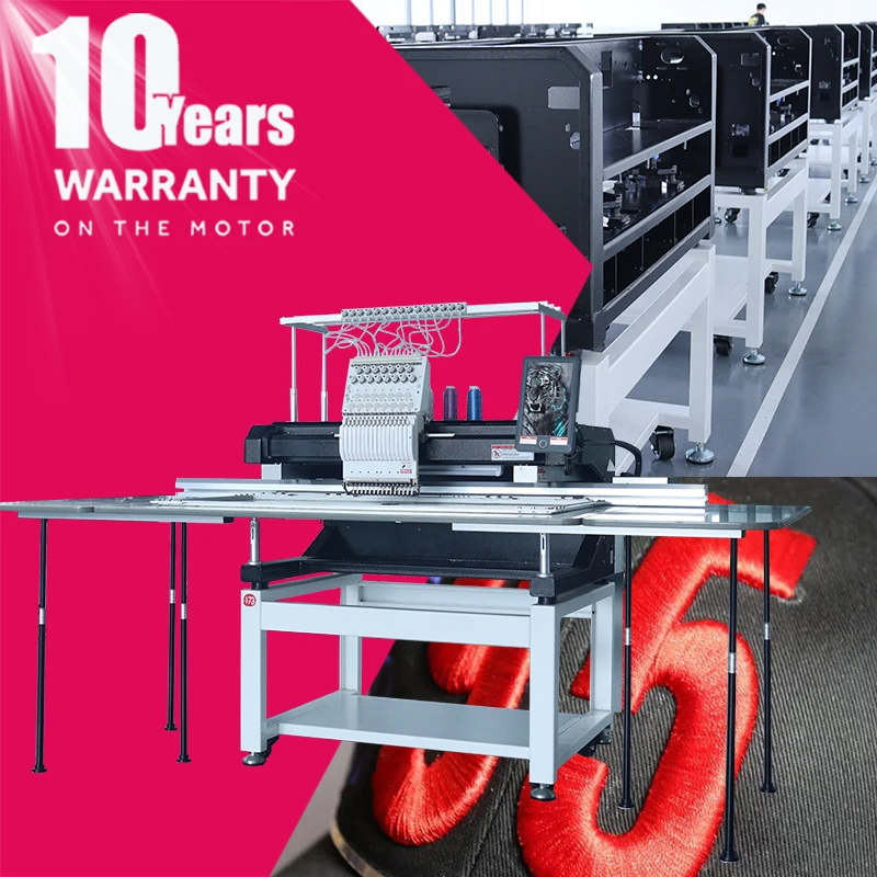 10 years warranty Holiauma Holihope 3D hat embroidery machine single head 15 color embroidery making machine better than brother