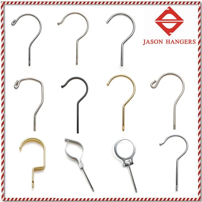 Manufacturer price hanger accessories metal hooks chrome silver gold brass hook for wooden hanger