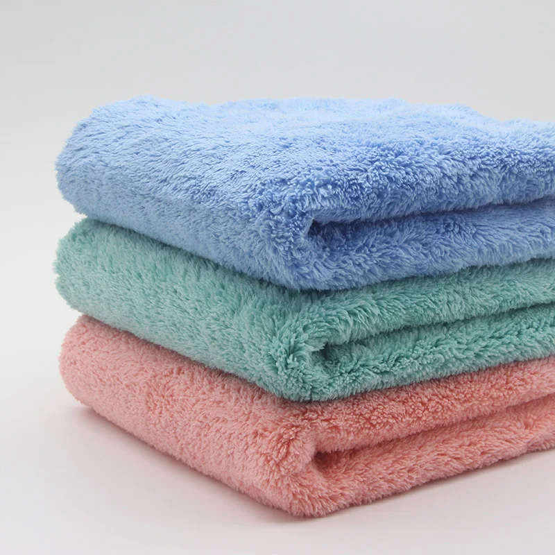 Auto detailing Vehicle drying laser cut edgeless soft 80% polyester 20% polyamide doubleside car wash towel