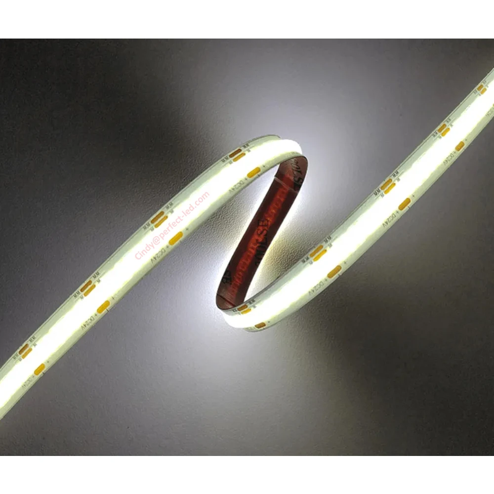 High Density 608 LEDs 10mm PCB Flexible FCOB COB LED Strip Light Perfect Tunable White with RA 90 DC24V High Performance