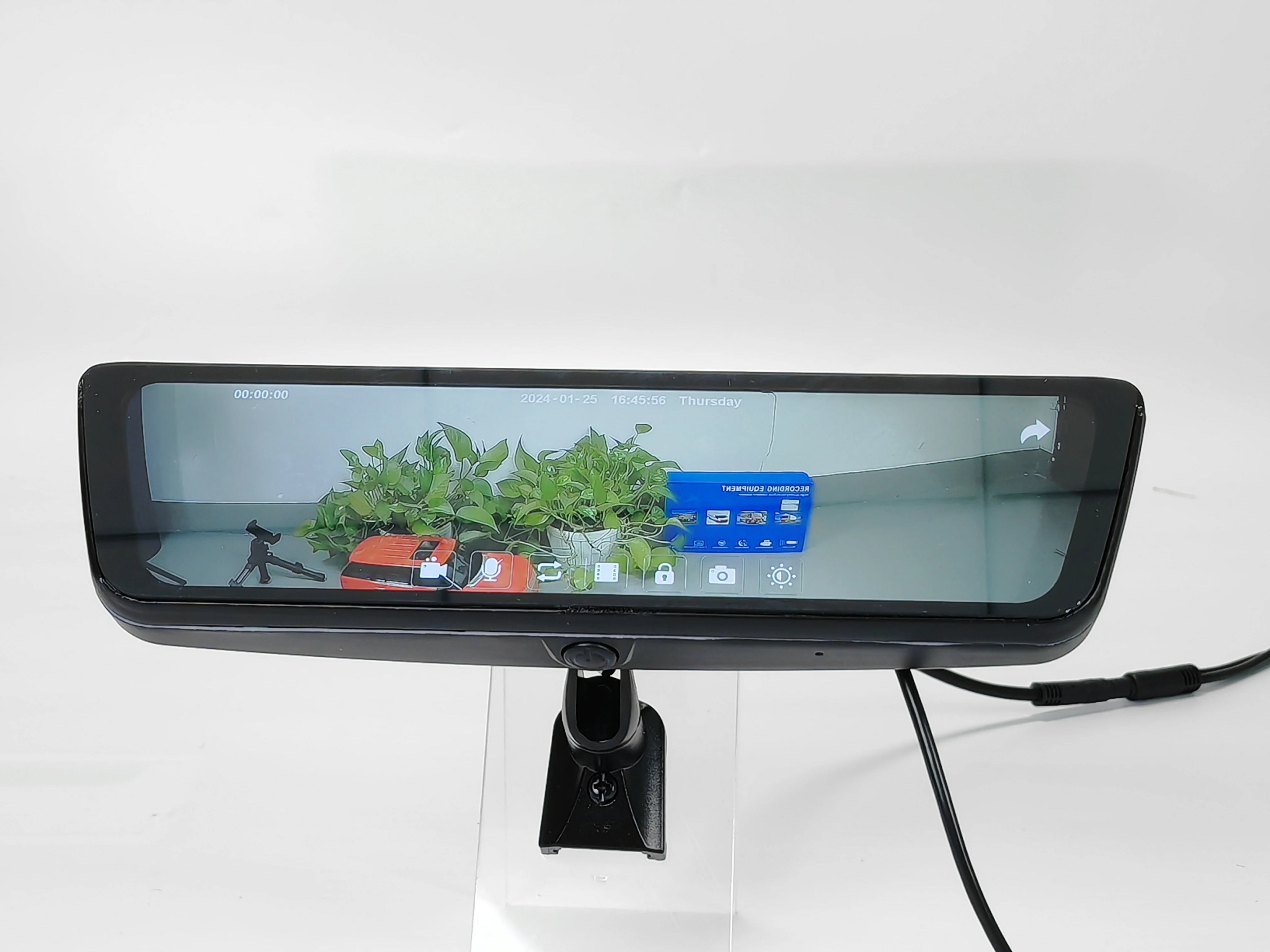 9.66 Inch 1080P WIFI Touch Screen Dual camera Car DVR Recorder Carplay Android Auto Dashcam