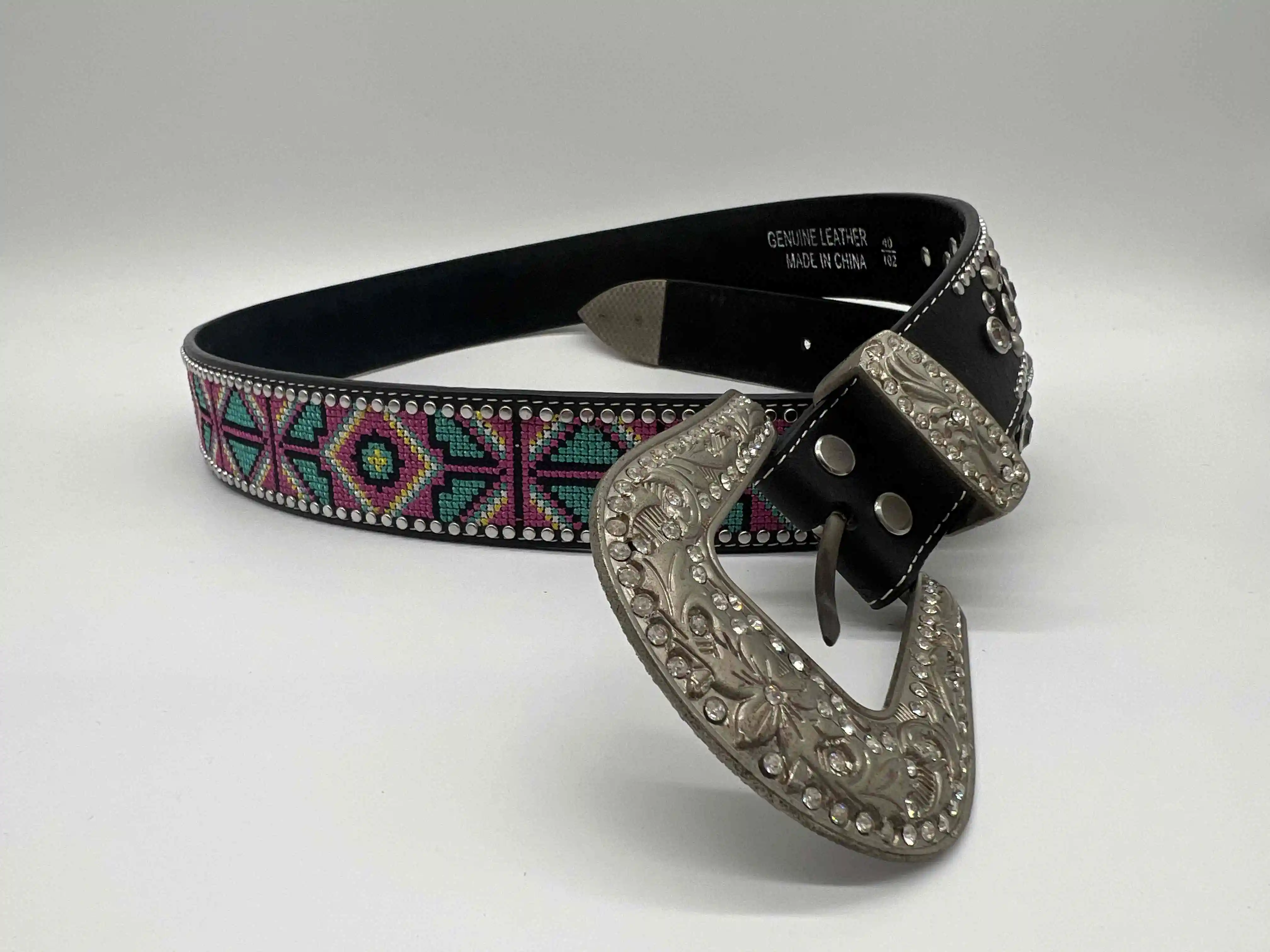 Kulanyane Custom Rhinestone With Belt Buckle Men Genuine Leather Belt Plus Size Rhinestone Belt