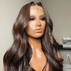 Peruvian cuticle aligned hair T side part 13x4x1 T side part full hd lace front human hair machine made short bob wigs