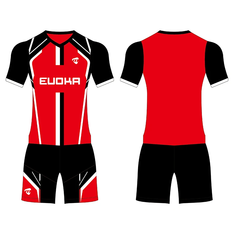 High Quality Full Set Football Jersey Quick Dry Sublimated Fabric Soccer Wear Professional  Soccer Uniform