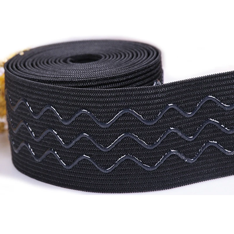 Маленький минимальный заказ противоскользящей эластичной ленты с волнистой прозрачной силиконовой печатью для велосипедной