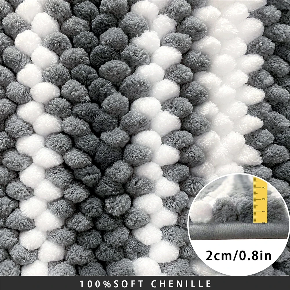 Hot Sale Anti-slip Soft Microfiber Chenille Floor Mat 100%Polyester High Quality Bath Mat