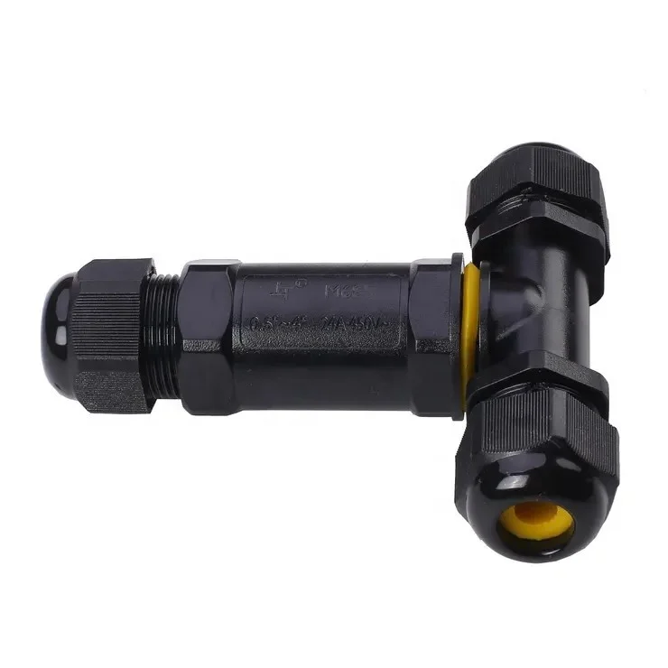 New T-type 2-5 core waterproof connector IP68 three-way waterproof connector lighting cable connector